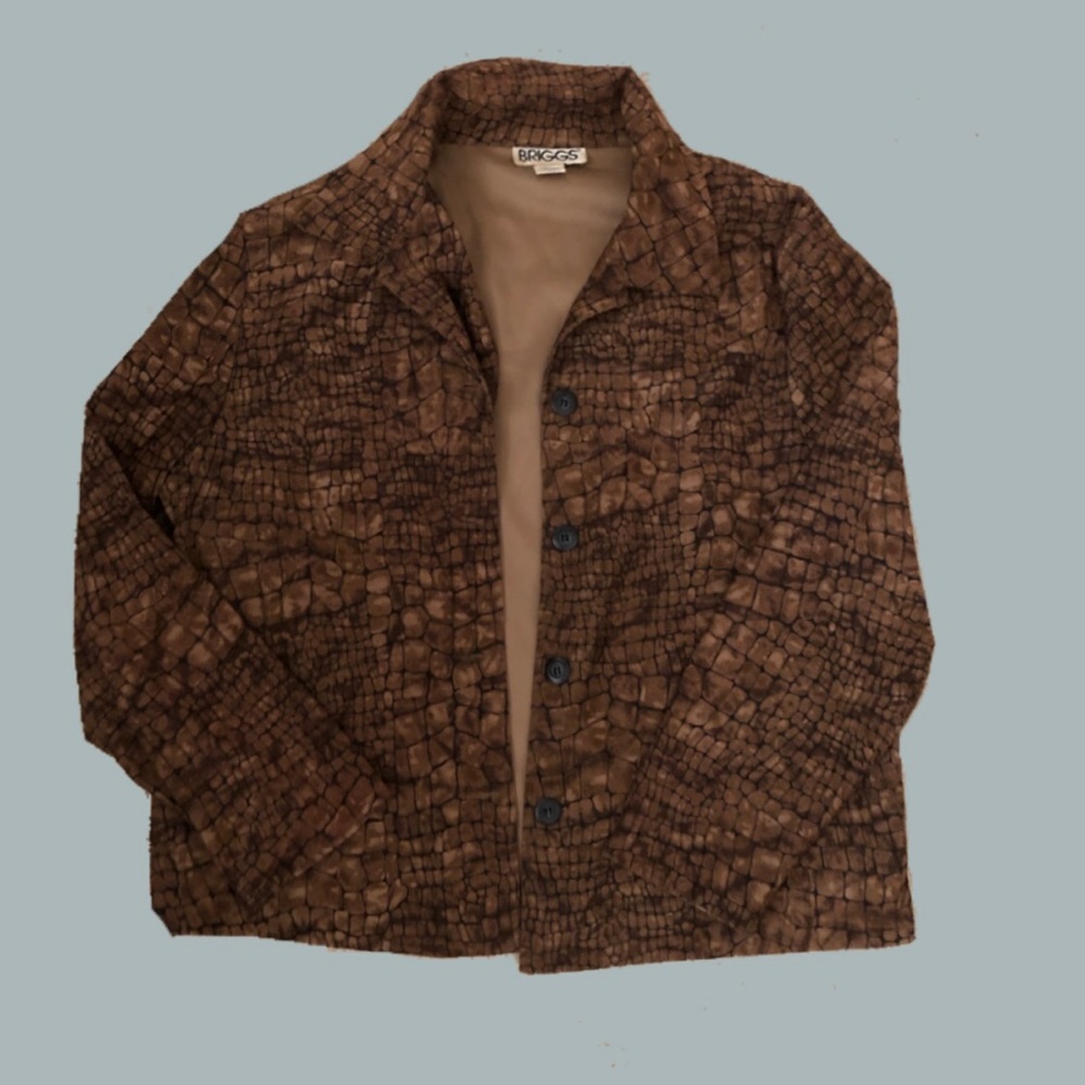 Vintage Briggs Crocodile print blazer